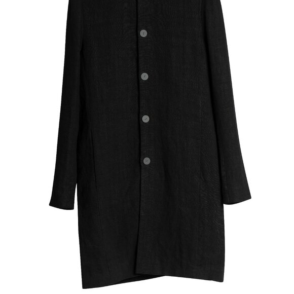 LABEL UNDER CONSTRUCTION (Italy) Canvas Weave Linen Overcoat : 46 - Picture 4 of 4
